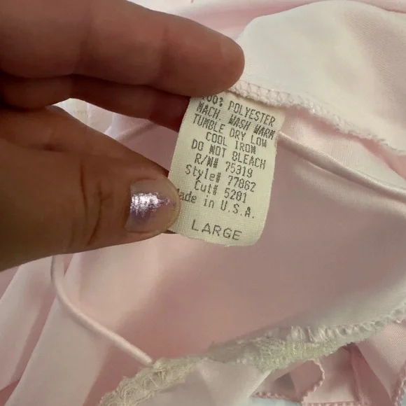Vintage Honors Intimate Blush Lace PJ Set - M/L - Picture 7 of 9